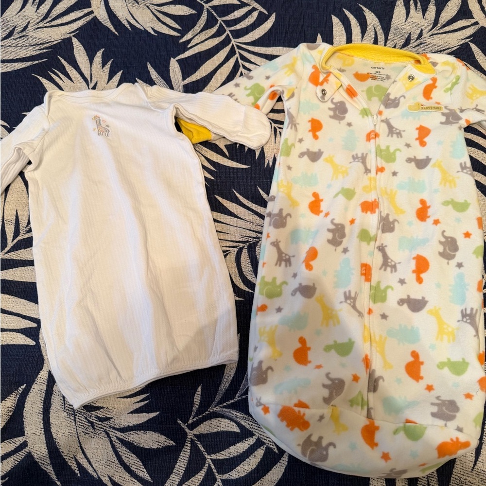 Colorful Animal Print Kids sleep sacks.